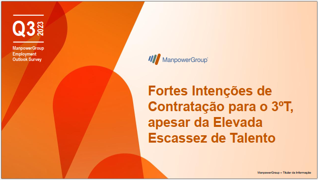 ManpowerGroup Employment Outlook Survey - 3º T 2023